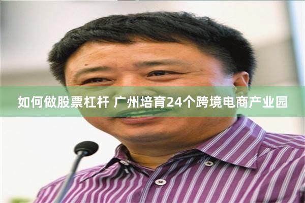 如何做股票杠杆 广州培育24个跨境电商产业园